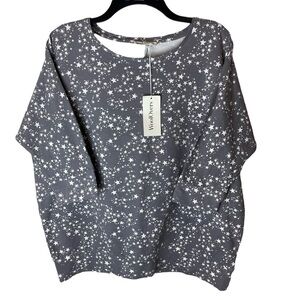 NWT WoolOvers Star Print Oversized Top M
